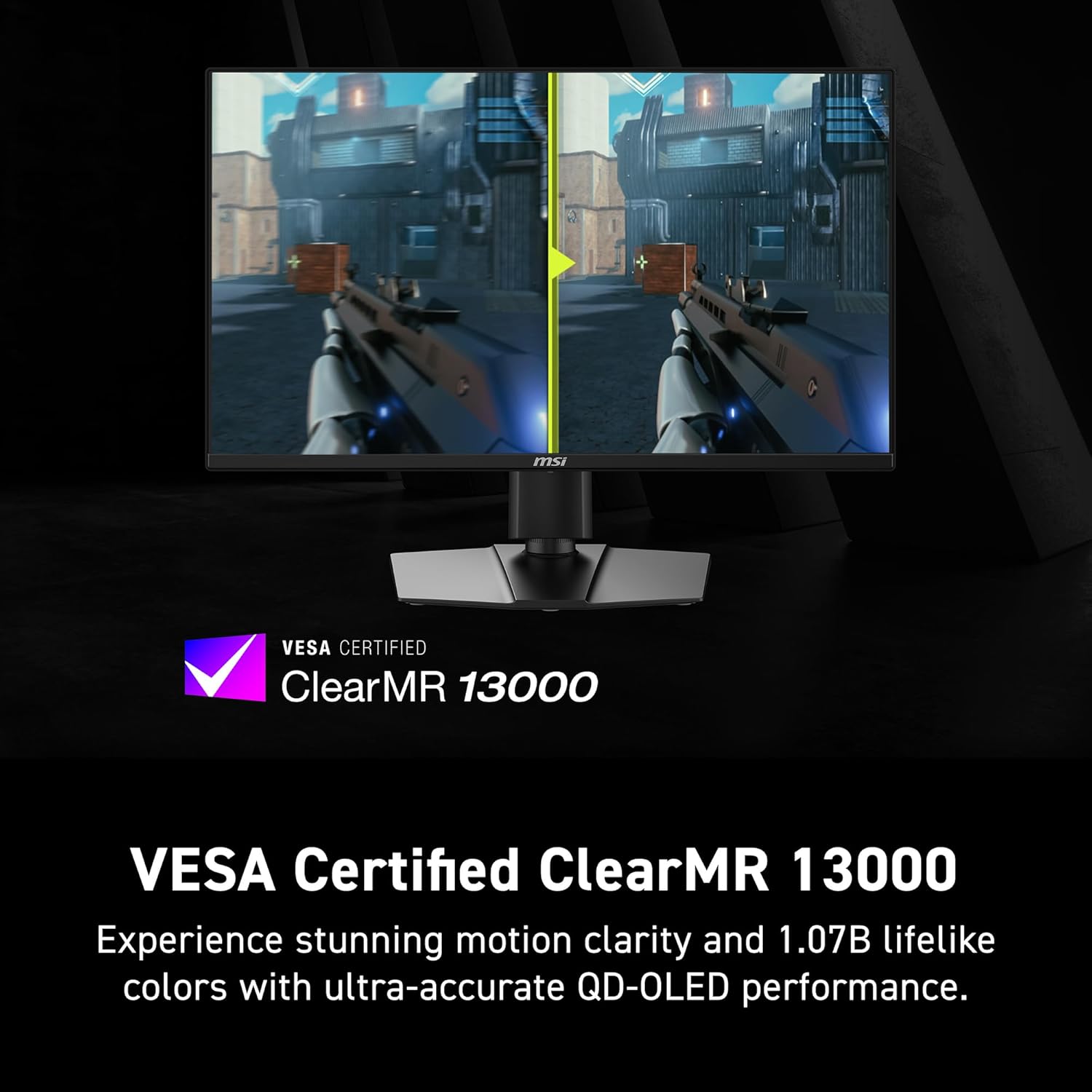 msi MAG 272QP QD-OLED X24 27-inch 2560 x 1440 (QHD) Gaming Monitor  240Hz  Adaptive-Sync  HDMI  DisplayPort  VESA Mountable  Tilt  Height Adjustable  Speaker  0.03ms  Black