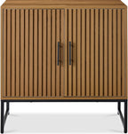 Best Choice Products Slatted Sideboard Buffet Cabinet, Entryway Table, Accent Storage Cabinet, Console Table for Hallway, Living Room, Dining Room – Brown