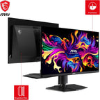 msi MAG 271QPX QD-OLED  27 OLED Gaming Monitor  2560 x 1440 (QHD)  0.03ms Response time  360Hz  True Black HDR 400  HDMI  DP Port  USB Type C  Tilt  Height  Black