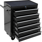 6-Drawer Rolling Tool Chest Cabinet, Large Capacity Metal Tool Box with Wheels and Keyed Locking, Roll Around Storage Organizer Tool Cart for Garage, Warehouse, Work Shop (Black03)