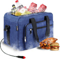 26 Quarts 12 Volt Portable Iceless Car Electric Cooler Bag USB 25L AC/DC Cool and Heat Thermal Plug in Fridge Compatible Mini Cooler Warmer Refrigerator for Vehicles Truckers
