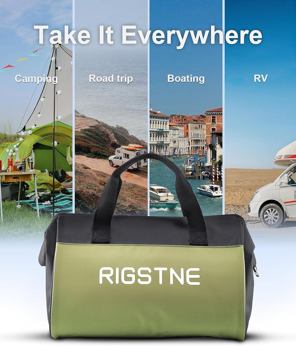 Electric Cooler Bag, 12V Thermoelectric Cooler Warmer Plug in for Vehicles, Portable Refrigerator for Car, RV, and Camping Use, 18L/20 Cans Capacity