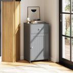 Giantex Floor Bathroom Storage Cabinet - Freestanding Cabinet with Drawer, Door, Adjustable Shelf, Anti-Tipping Device, Storage Organizer for Sofa Side, Bathroom, Living Room