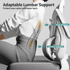 TRALT Office Chair - Ergonomic Desk Chair with Adjustable Lumbar Support, Mesh Computer Chair, Executive Chairs for Home Office Comfortable Lumbar Support (Ash Gray)