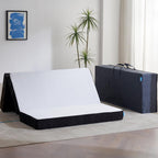 Odorless Foldable Mattress Queen Size 80" x 60" x 6", 6 Inch Folding Foam Mattress with Storage Bag, Fiberglass Free Trifold Memory Foam Mattress for RV, Guest Bed