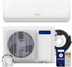 DELLA Motto Series Mini Split AC, 208-230V 17.5 SEER2 Cools up to 550 Sq.Ft, 12000 BTU Air Conditioner & Heater with 1 Ton Pre-Charged Heat Pump, Works with Alexa and WiFi