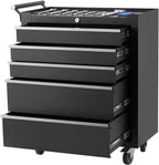5-Drawer Rolling Tool Chest, Heavy Duty Tool Storage Cabinet with Drawers & Locking Mechanism & Wheels, Multifunctional Utility Tool Storage Chest Organizer for Warehouse, Repair Shop.