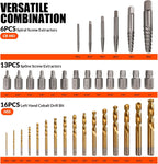 Coobeast 62Pcs Screw Extractor Set with Left Hand Drill Bit, Bolt Extractor Kit Heavy Duty, Easy Out Extractor Socket Set for Broken Nuts Bolts, Stripped Screw Remove with Portable Case