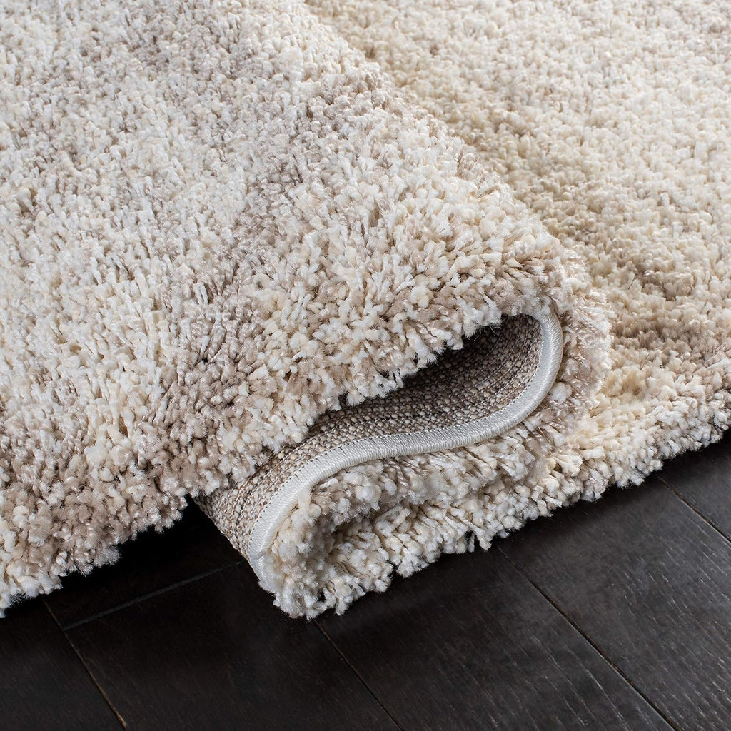 SAFAVIEH Hudson Shag Collection Area Rug - 9' x 12', Multi Ivory & Beige, Modern Trellis Design, Non-Shedding & Easy Care, 2-inch Thick Ideal for High Traffic Areas in Living Room, Bedroom (SGH281H)