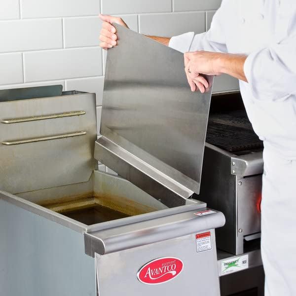 2-Pack Commercial Fryer Splash Guard by Chef Master, 18-Gauge Stainless Steel Universal Fit Oil Splatter Guard, 20.5 x 15" Splatter Screen, Oil Splash Guards for Kitchen & Restaurants Deep Fryer-90059
