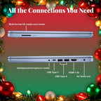 HP 14" Laptop 2025 Business Student Slim Computer  1-Y Office 365  Copilot AI  Quad-Core Intel CPU  16 GB RAM  128GB UFS & 128GB SD Card  Wi-Fi 6  Windows 11 Pro  JQ2XzAccessory  Sky Blue