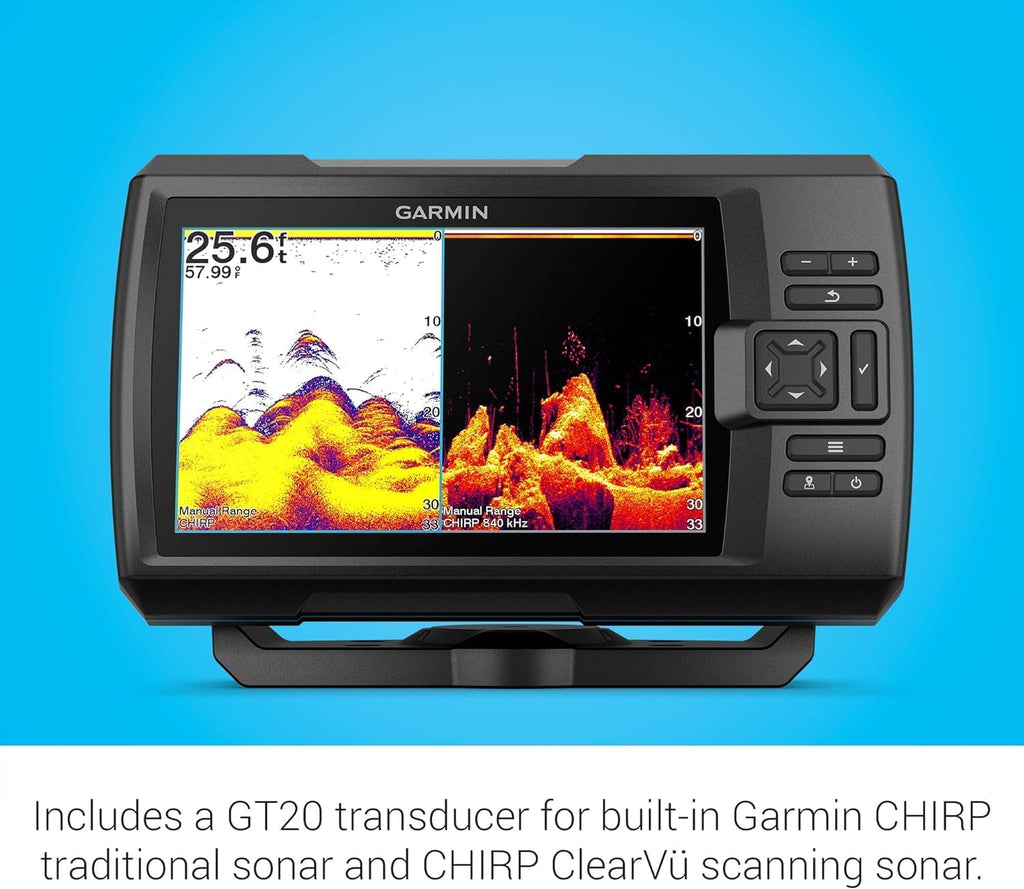 Garmin Striker Vivid 7cv  U.S. with GT20-TM Transducer - Easy-to-Use 7-inch Color Fishfinder and Sonar Transducer  Vivid Scanning Sonar Color Palettes (010-02552-00)