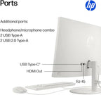 HP 22" FHD All-in-One Desktop Computer - Latest 13th Gen Intel Quad-Core - Office 365 for The Web - 8GB DDR5 RAM - 128GB UFS Storage - Wireless Earbuds - Keyboard and Mouse