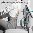 TRALT Office Chair - Ergonomic Desk Chair with Adjustable Lumbar Support, Mesh Computer Chair, Executive Chairs for Home Office Comfortable Lumbar Support (Cloud White)