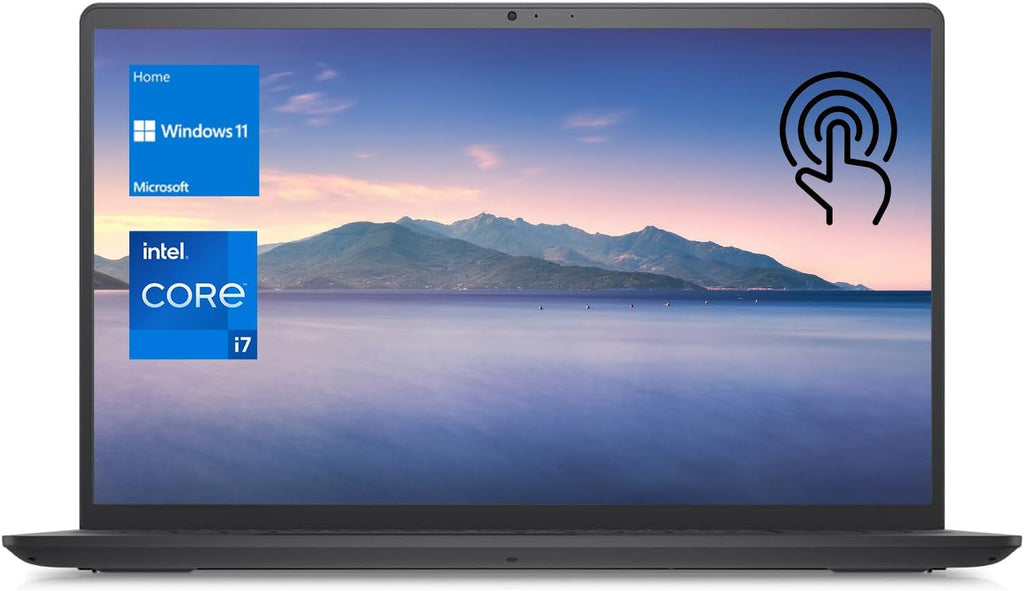 DELL Inspiron 3520 15.6" Touchscreen i7 Laptop  15.6" FHD Touchscreen  Intel Core i7-1255U  16GB RAM  1TB SSD  Numeric Keypad  Webcam  SD Card Reader  HDMI  Wi-Fi  Windows 11 Home  Black