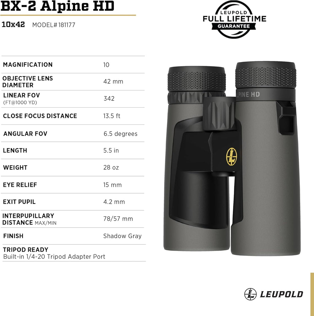 Leupold BX-2 Alpine HD Binoculars  10x42mm (181177)