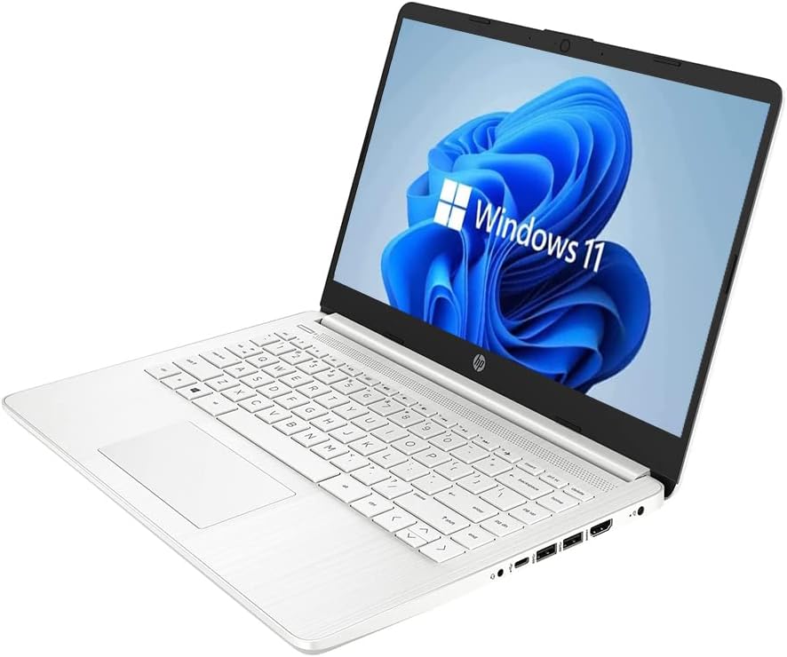 HP 14" HD Laptop  Windows 11  Intel Celeron Dual-Core Processor Up to 2.60GHz  4GB RAM  64GB SSD  Webcam(Renewed)