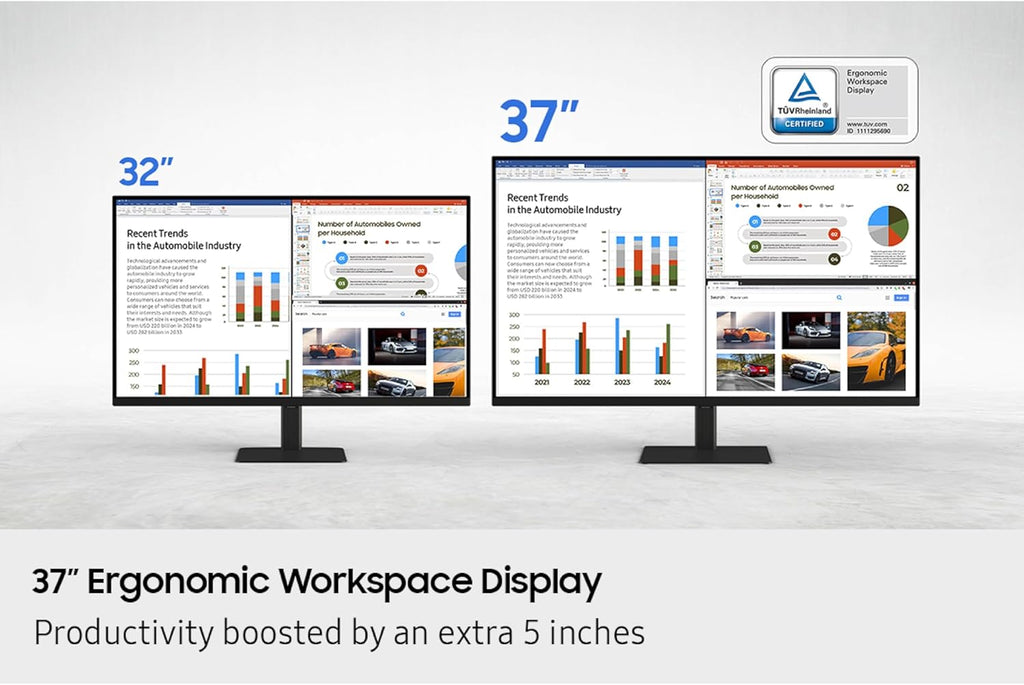 Samsung 37” ViewFinity S8 (S80UD) 4K UHD HDR10 High Resolution Monitor with USB-C and Ergonomic Design  Built-in KVM Switch  Intelligent Eye Care  LS37D800UANXZA  2025