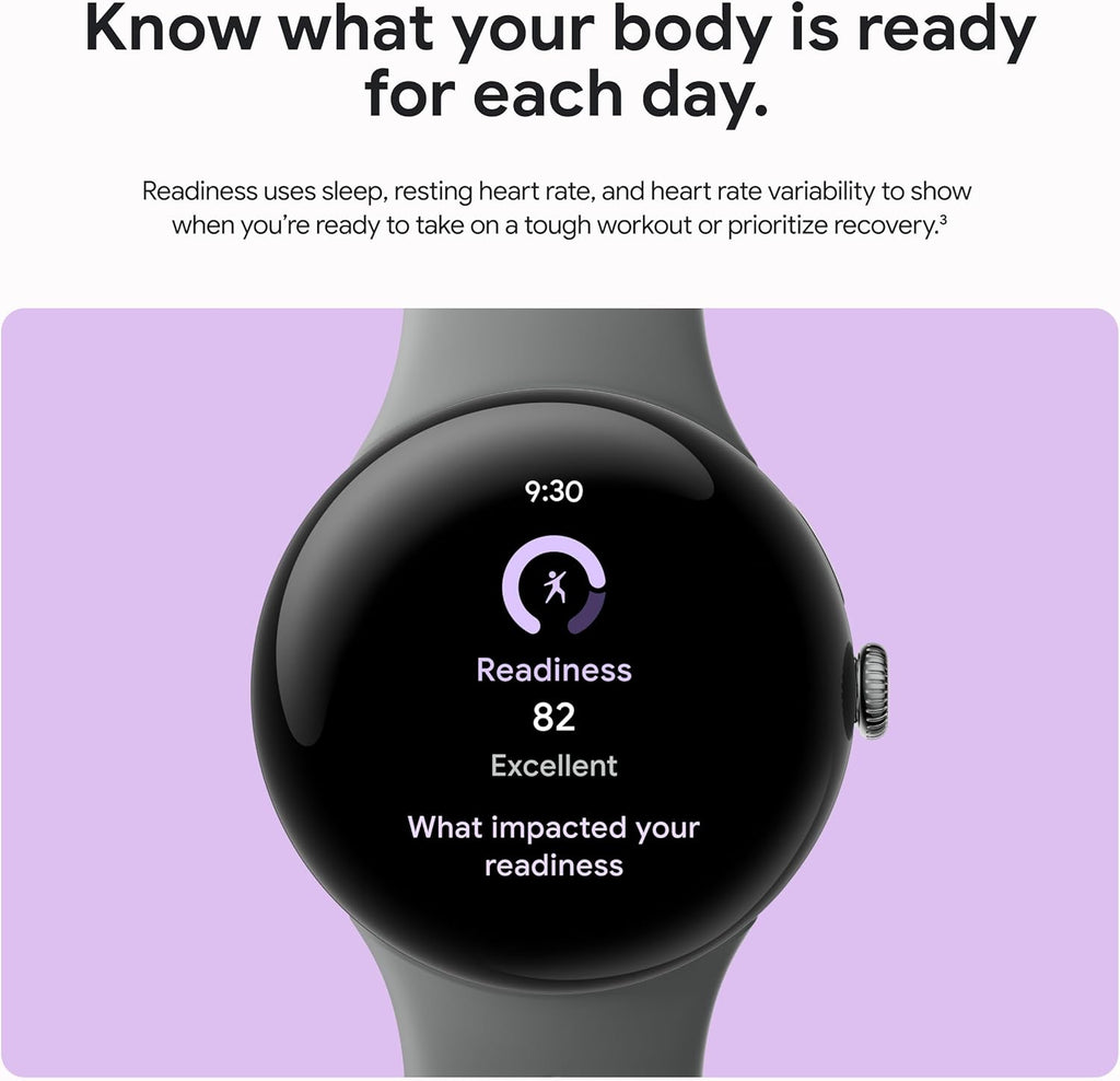 Google Pixel Watch 3 (45mm) 2024 Model - Android Smartwatch  Heart Rate Tracking  Fitbit Advanced Running  Fitness Insights  24-Hour Battery - Matte Black Aluminum Case - Obsidian Band - Wi-Fi