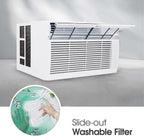 LG 8,000 Window Air Conditioner, 115V, 350 Sq.Ft. (14' x 25' Room Size), Quiet Operation, Electronic Control with Remote, 3 Cooling & Fan Speeds, Auto Restart, 8000 BTU, White