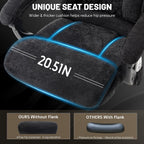 Massage Office Chair with Foot Rest,6 Points Vibration & Heat Executive Office Chairs for Heavy People,500LBS Big and Tall Office Chair,Ergonomic Reclining Desk Chair,Dual-Use Pillow,BlackCloth