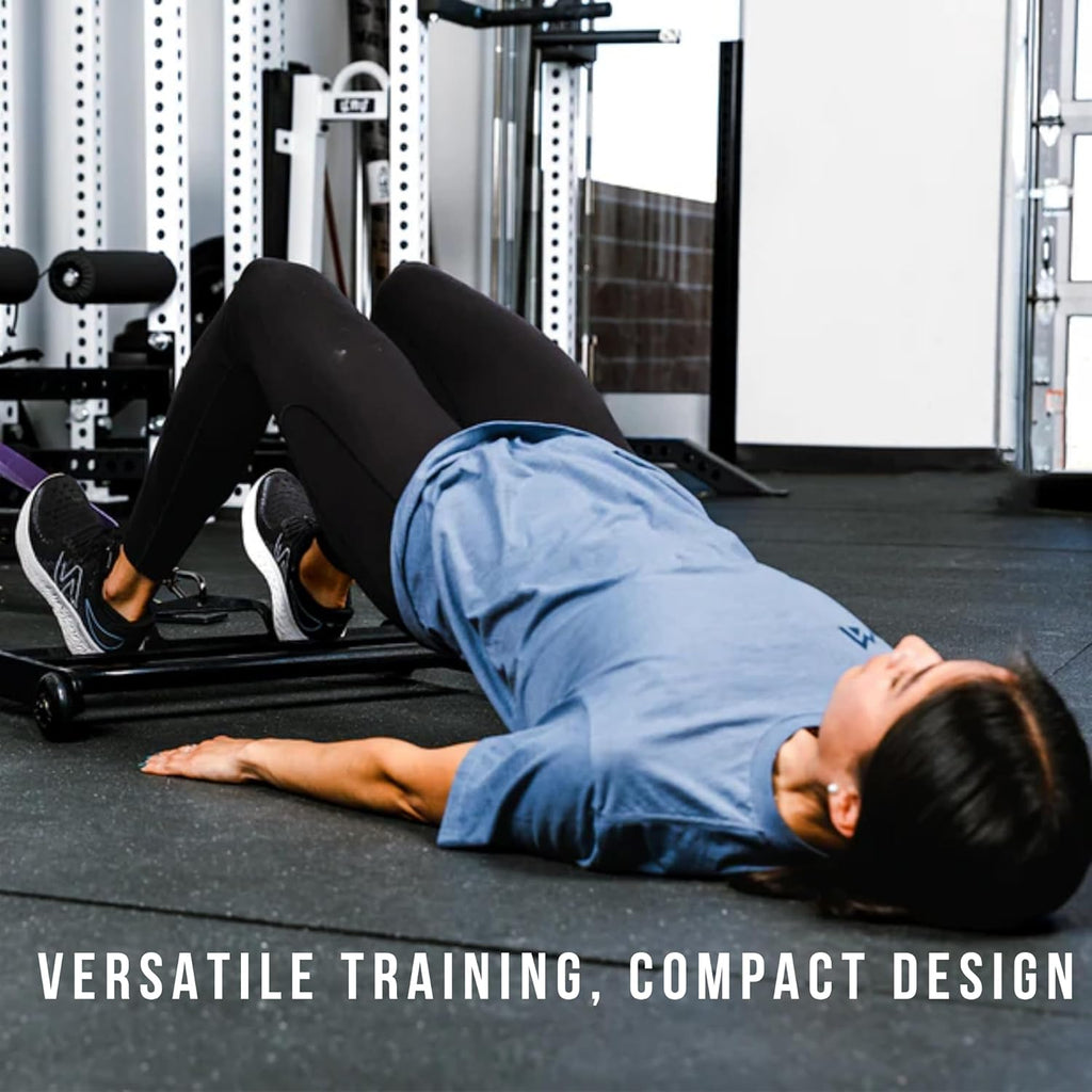 REP Fitness Glute Ham Roller, Ab Exercise Machine for Home Gym, Core Trainer with Wheels, Leg Curl and Hip Extension Equipment, Workout Slider for Hamstrings, Abs, Glutes, and Strength Training