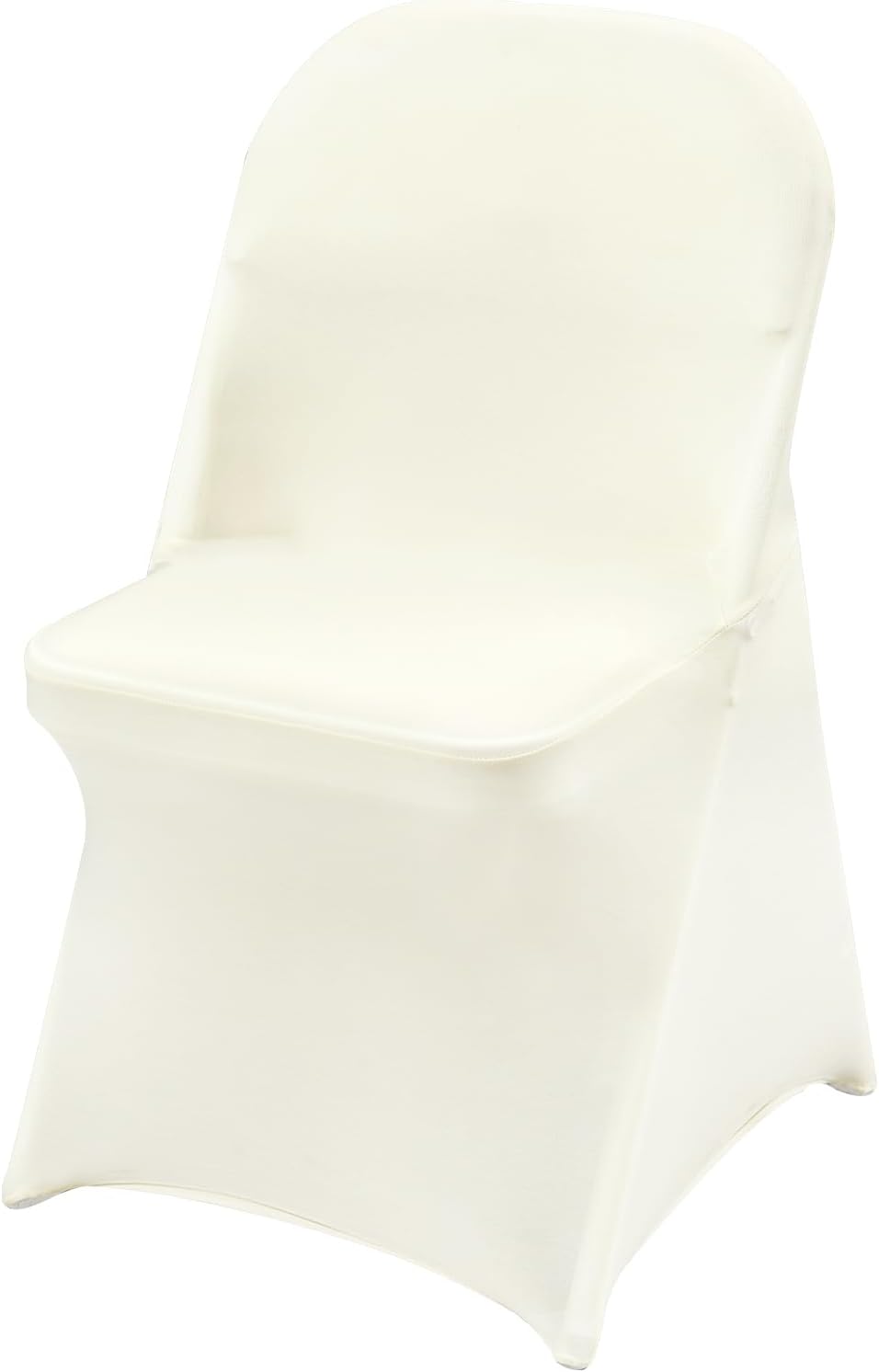 VEVOR Stretch Spandex Folding Chair Covers, Universal Fitted Chair Cover, Removable Washable Protective Slipcovers, for Wedding, Holiday, Banquet, Party, Celebration, Dining (30PCS Ivory White)