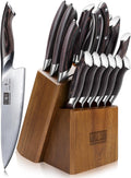 HOSHANHO 16-Piece Knife Set, Japanese High Carbon Stainless Steel Kitchen Knife Set, Ultra Sharp Chef Knife Block Set with Sharpener