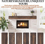 Fireplace Mantel, Handcrafted Mantel Shelf for Over Fireplace, Wood Mantel with Invisible Heavy Duty Bracket, Wood Floating Shelves for Wall-Mounted, 72 Inch, American Brown