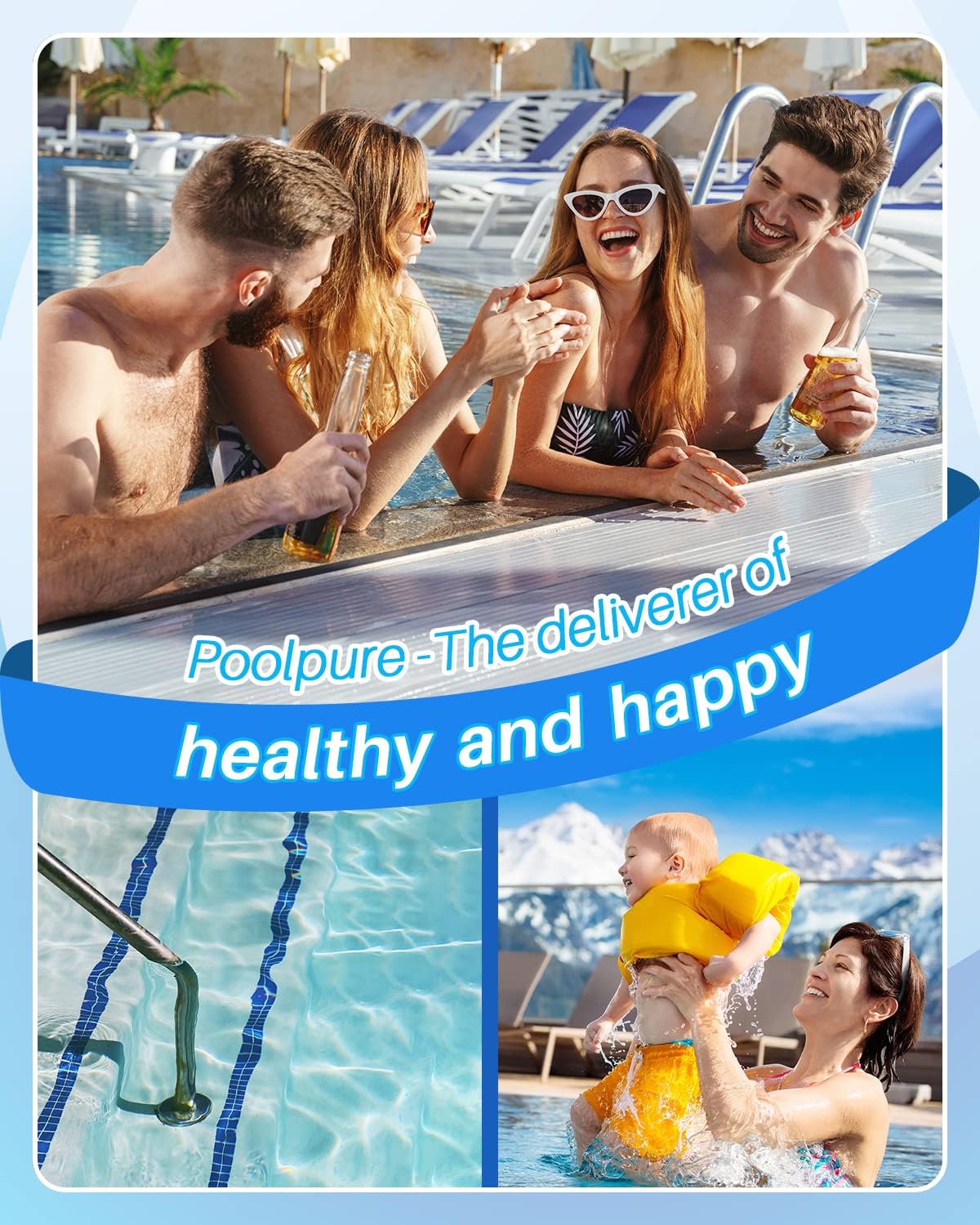 POOLPURE PLFPCC130 Pool Filter Replaces Pentair CCP520  R173578  PCC130  Ultral-A7  Unicel C-7472  Filbur FC-1978  FC-6475  Pentair Clean and Clear Plus 520  817-0131  178585  L x OD: 32 1/16"x7"