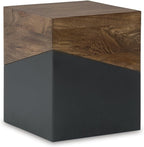 Signature Design by Ashley Trailbend Eclectic Accent End Table, Brown & Gunmetal