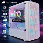 STGAubron Gaming PC Desktop Computer  AMD Ryzen 3 3200G 3.6 GHz  Radeon RX 580 8G  16G DDR4  1T SSD  WiFi 6  BT 5.0  RGB Fan x 4  Windows 11 Home