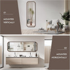 WallBeyond Full Length Mirror Wall Mounted 71"x24", Rustic Wooden Frame Floor Mirror, Large Full Body Mirror for Bedroom, Leaning or Hanging Against Wall (Walnut Solid Wood)