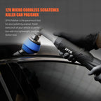 SPTA Cordless Mini Car Polisher, 12V Micro Cordless Scratches Killer Car Polisher RO/DA Mini Car Polisher for polishing, Sanding and Cleaning