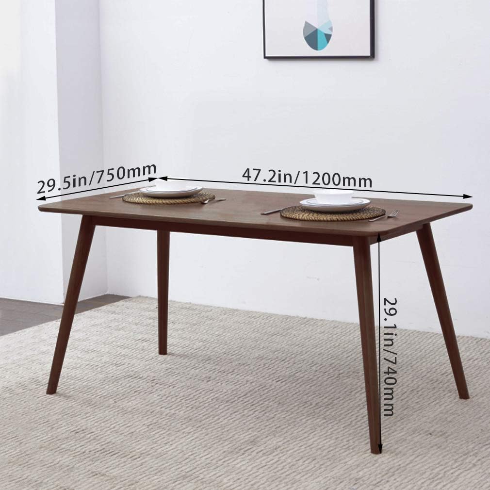 Dining Table Kitchen Table Dining Room Table Small Kitchen Table for Small Spaces Table Modern Home Furniture Dinner Table Rectangular (Dark Brown)