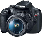Canon EOS Rebel T7 DSLR Camera with EF 18-55mm with EF 75-300mm Double Zoom Kit Bundle with 500mm Preset Telephoto Lens  32GB Memory Card  Tripod  Paintshop Pro and Accessories (10 Items)