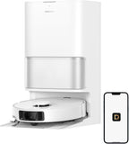 DREAME L40 Ultra Gen 2 Robot Vacuum and Mop with 25,000Pa Suction, Extendable Side Brush and Mop, All-in-One Self-Emptying & Cleaning Dock, Voice & App Control, White