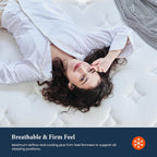 Coolvie 12 Inch Hybrid Twin XL Mattress -Firm Feel -Support Foam with Strong Pocket Springs - Extra Lumbar&Shoulder Support for Back&Stomach Sleepers, CertiPUR-US® Certified Foam,XL Long Size