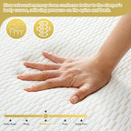 MUUEGM Tri Folding Mattress 6 Inch Queen Tri Fold Memory Foam Mattress Foldable Bed Mattress with Washable Cover Portable Mattress Topper for Yoga/Camping/RV/Guest Beds,CertiPUR-US Certified