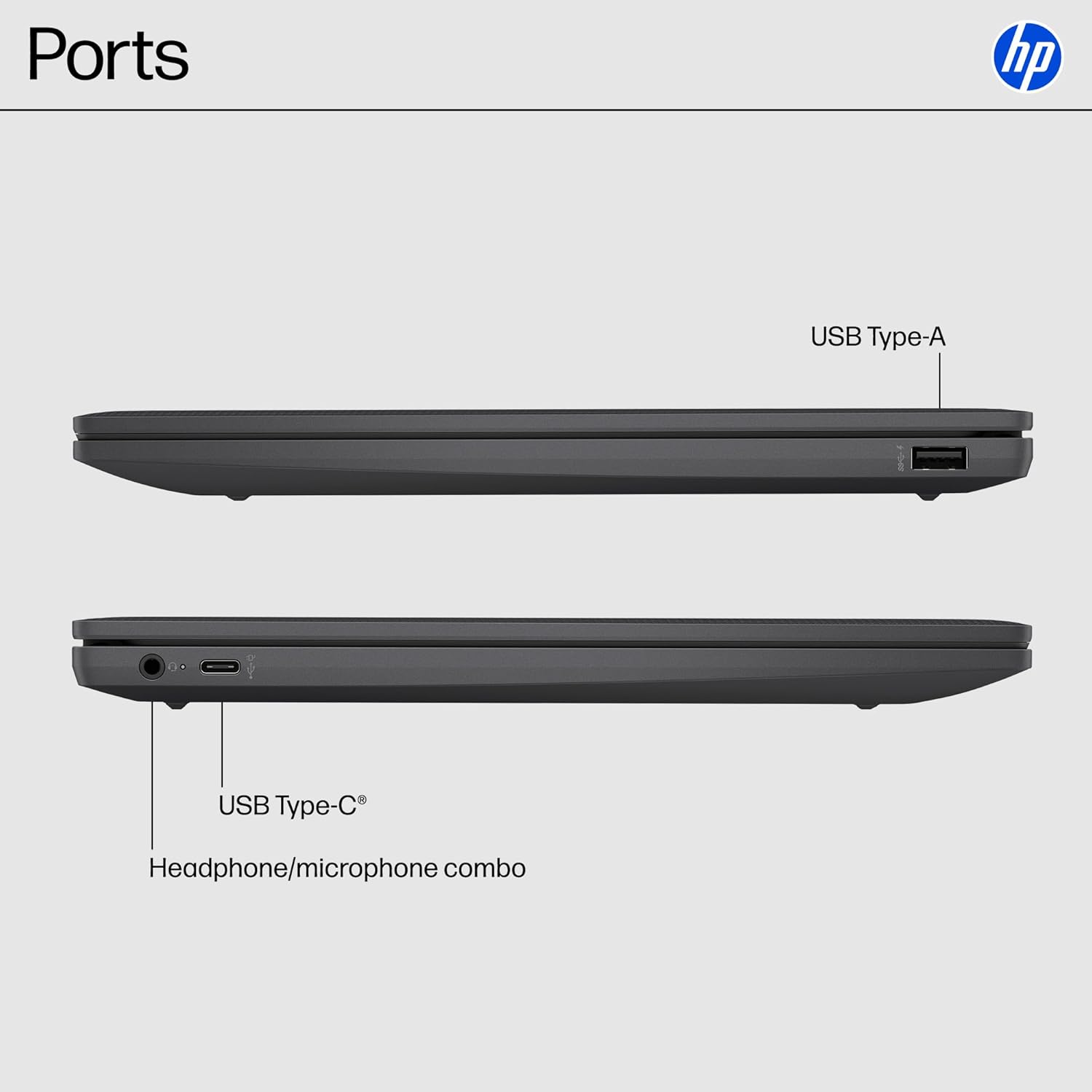 HP Chromebook 14 inch Laptop  HD Display  Intel Processor N100  8 GB RAM  128 GB UFS  UHD Graphics  Chrome OS  Chalkboard Gray  14a-nf0099nr