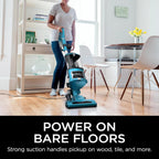 Shark NV380 Navigator Lift-Away Deluxe Upright Vacuum with Large Dust Cup Capacity, Swivel Steering, Upholstery Tool & Crevice Tool, Blue (Renewed)