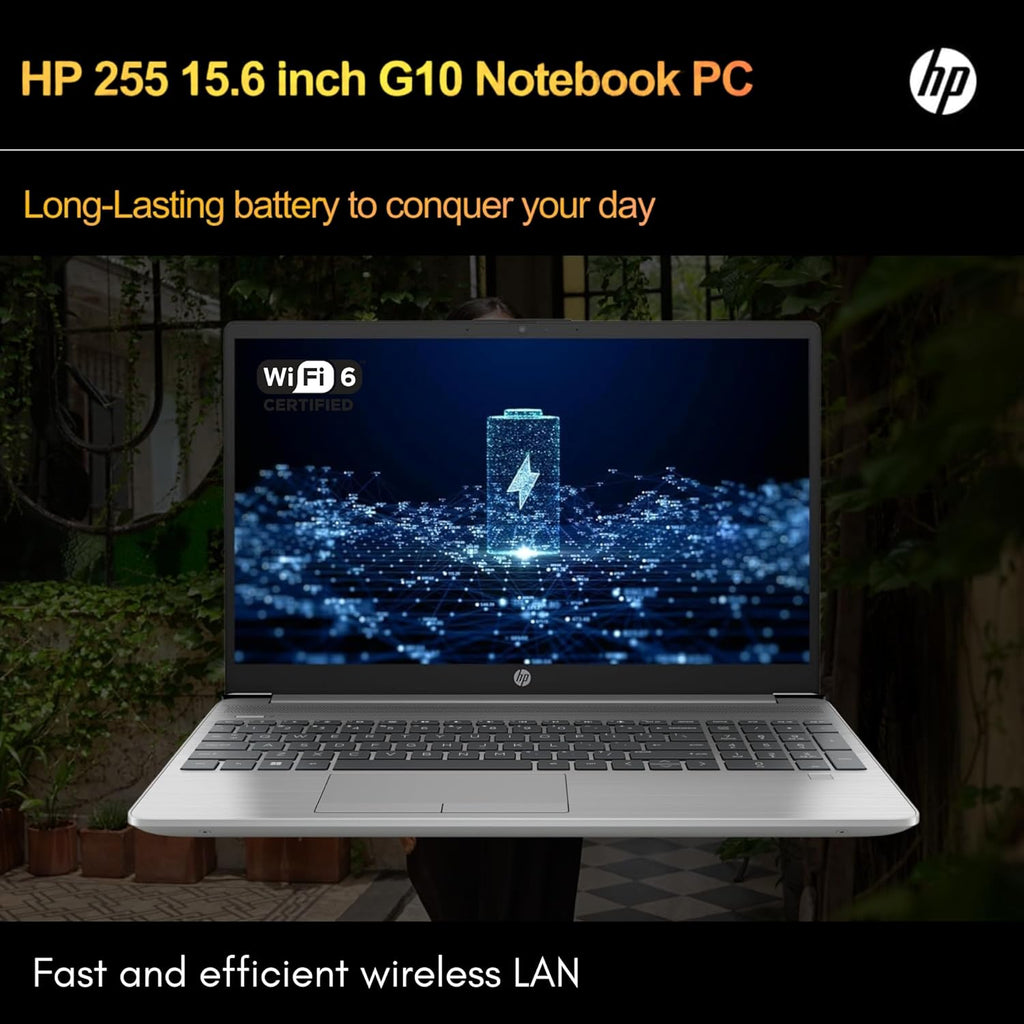 HP 255 G10 Laptop for Home or Work - Microsoft Office 365 for Web - 15.6" Full HD - Ryzen 3 7330U (Beat Intel i5-1135G7) - 16GB RAM - 256GB SSD - HDMI - USB-C - Windows 11 w/o Mouse