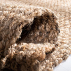 SAFAVIEH Natural Fiber Collection Area Rug - 9' x 12', Natural, Handmade Tassel Jute, Ideal for High Traffic Areas in Living Room, Bedroom (NF467A)