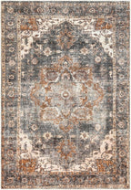 Keen Home Design 9x12 Rug - Machine Washable Area Rug with Non-Slip Backing, Ideal for Living Room, Dining Room, Bedroom - Vintage, Easy Clean, Durable, Low Pile Rug - (9' x 12')