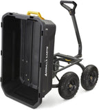 7GCG-NF Heavy-Duty Poly Dump Garden Cart with No-Flat Tires, 7 Cubic Feet, 1200-Pound Capacity, Black, Amazon Exclusive
