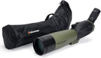 Celestron 52250 Ultima 20-60x80mm Angled Refractor Spotting Scope Telescope with Multi-Coated Optics  Waterproof Rubber Tubing and Soft Carry Case  Green