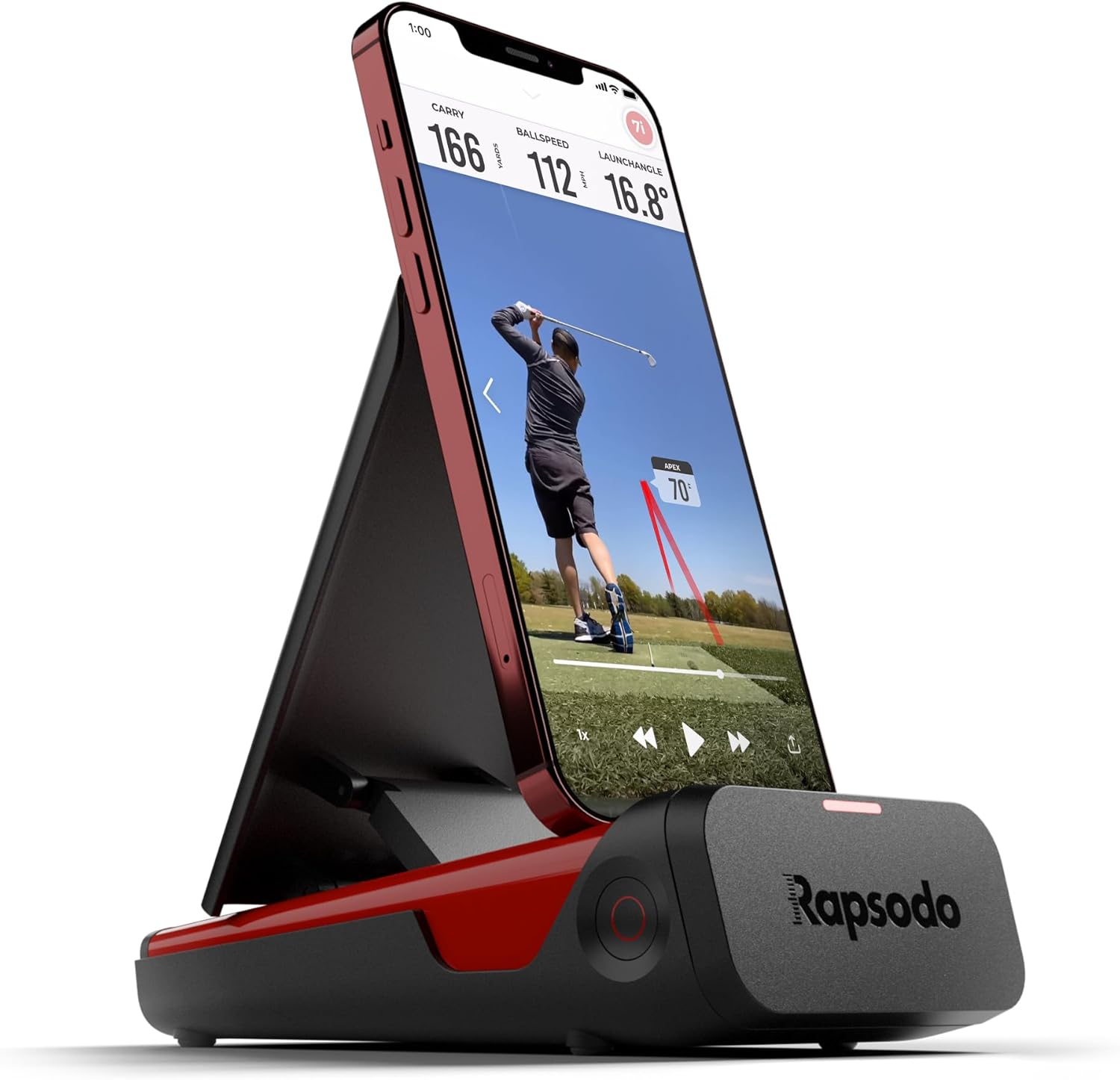 Rapsodo Mobile Launch Monitor for Golf Indoor and Outdoor Use with GPS Satellite View and Professional Level Accuracy  iPhone & iPad Only