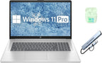 HP 17.3" HD+ Business & Student Laptop Computer  16GB RAM 1TB SSD  8-Cores Intel Core i3 Processor  Windows 11 Pro  Numeric Keypad  Wi-Fi 6  PLUSERA Earphones & 8-in-1 Hub  Natural Silver