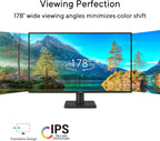 ASUS 27” 1440P Eye Care Monitor (VA27AQ) - IPS  QHD (2560 x 1440)  99% sRGB  Frameless  HDMI  DisplayPort  VGA  1ms  Speakers Low Blue Light  Flicker Free  VESA Wall Mountable  3 yr Warranty