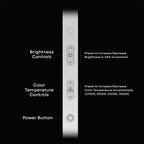 LUME CUBE Edge 2.0 LED Desk Lamp | Dimmable Home Office Desk Light with USB Charging Port & Strong Swing Arm | Adjustable Color Temperature and Brightness | Circle Webcam Light - White